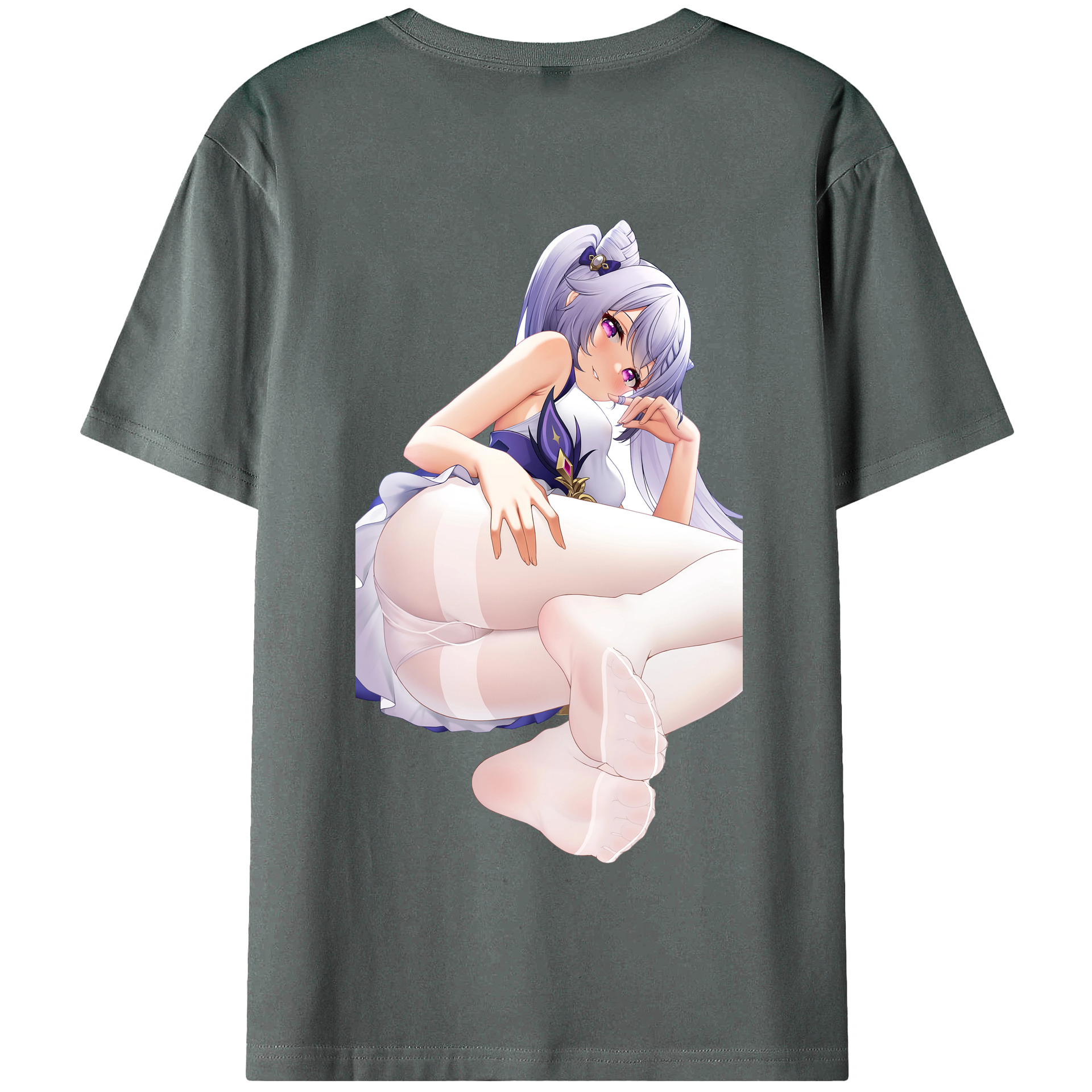 げんし神 刻晴 こくせい genshin Kokusei 綿100％半袖Tシャツ（背面プリント）